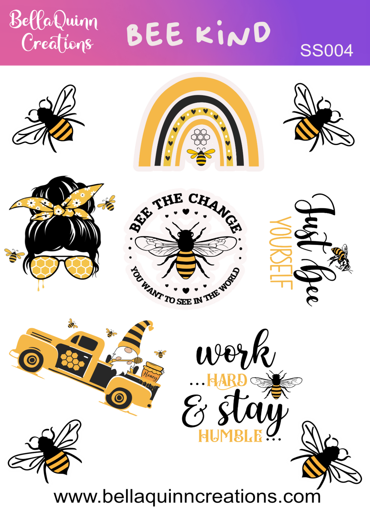 Bee Kind Sticker Sheet
