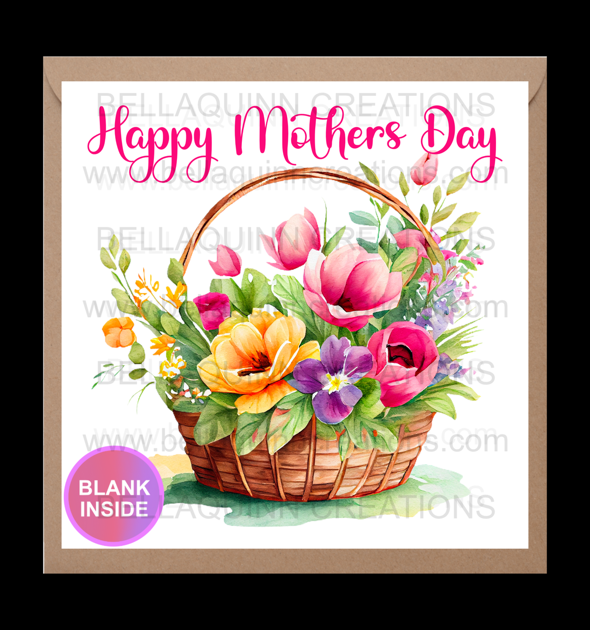 Mothers Day Card - Basket of Flowers